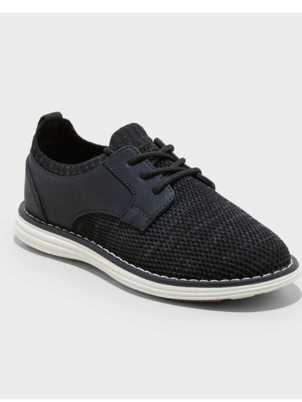 Nwt Cat & Jack Boys Elijah Knit Oxford Dress Shoe